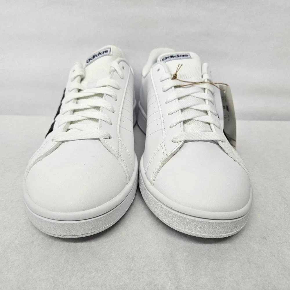 Adidas Grand Court Base‎ Tennis Shoes EE7904 White Black Men's Size 7